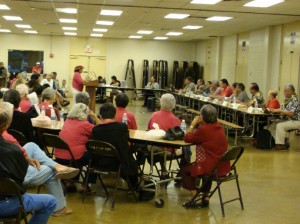 An estimated 200 people showed up for the Budget hearing in Lahaina, with about 50 in attendance actually testifying.  Photo by Wendy Osher.
