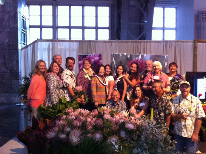 Flower growers from Maui show off their world famous protea at the restigious 2012 Philadelphia Flower Show.  Courtesy photo.