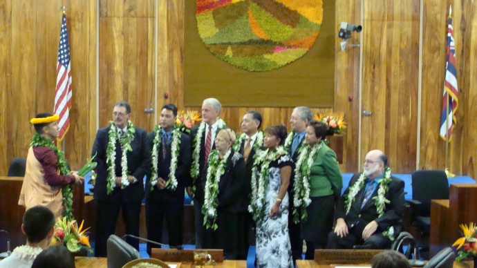 Maui Council Inauguration 2013, photo by Wendy Osher.
