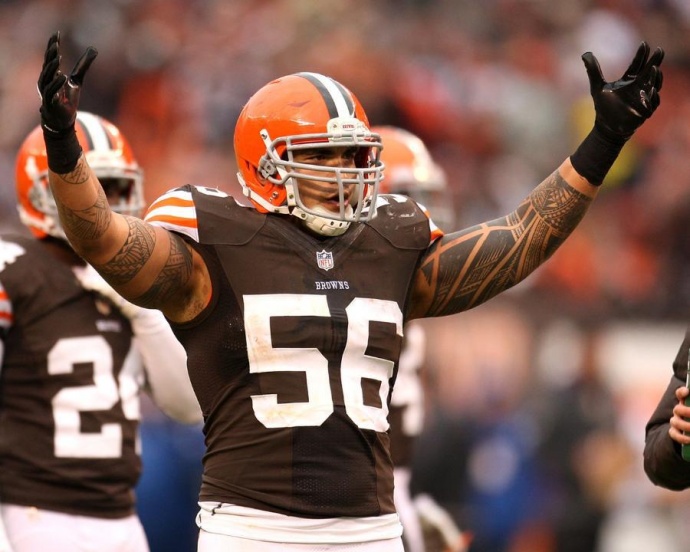 Cleveland Browns linebacker Kaluka Maiava will be at the HardNaks High-Performance Speed Camp Saturday at the Maui Tropical Plantation. Maiava plans to participate from 9 to 10:30 a.m. File photo by Getty Images.
