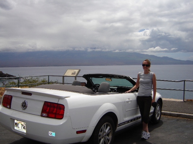 A common sight on Maui - a rented Mustang. Photo via shared tourist photo on TravBuddy.