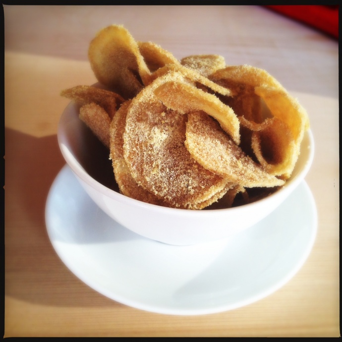 The house-made potato chips. Photo by Vanessa Wolf