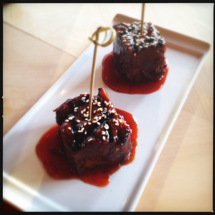 Amasia's happy hour short ribs with ko choo jang sauce. Photo by Vanessa Wolf