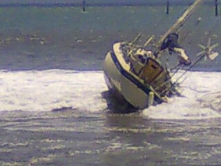 30’ sailing vessel “Caribou III” which went aground also near Mala rocky shoreline due to high surf.  The vessel had completely broken up by this afternoon.  Staff are working to contact the vessel’s owner who has insurance and determine a removal plan.  A marine salvage company is expected to begin removal work on Saturday, ocean conditions allowing. Photos courtesy DLNR Maui district boating office.