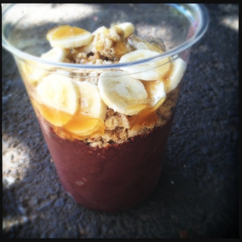 The O.G. Acai Bowl in to-go form. Photo by Vanessa Wolf