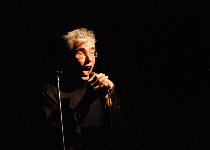 Jaap Blonk, presumably performing some sound poetry. Courtesy photo