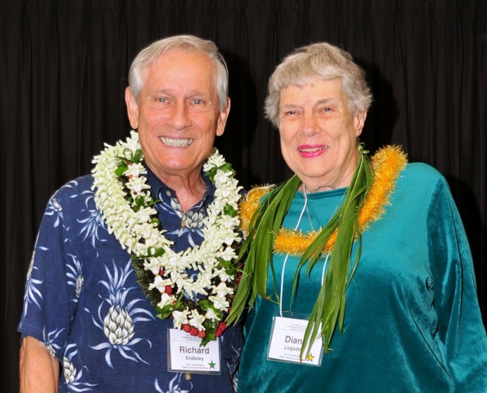 Winners of Outstanding Older Americans: Richard Endsley & Diane Logsdon. Photo courtesy: County of Maui/Ryan Piros.