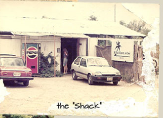 Kihei Rent A Car "the shack" in 1990 when it first opened. Courtey photo.