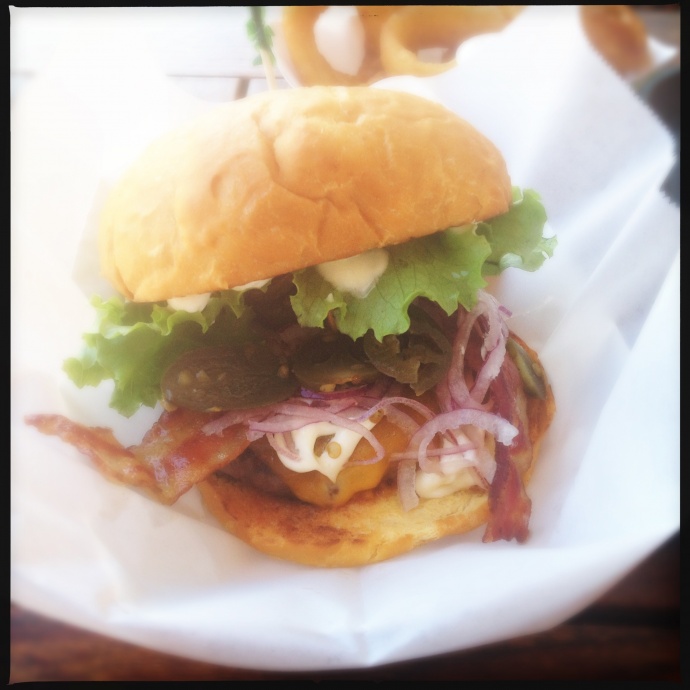 The Hana burger. Photo by Vanessa Wolf