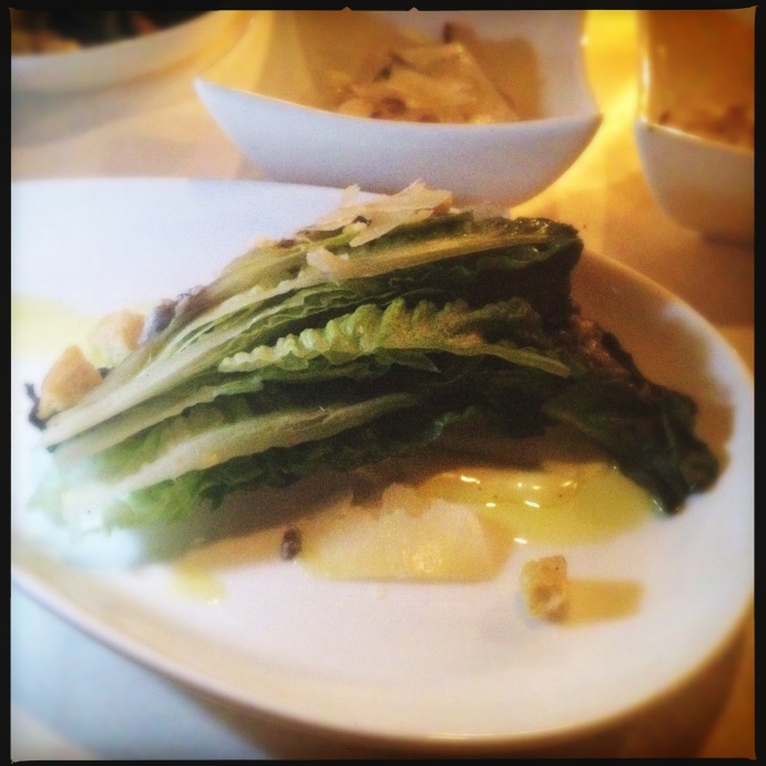The Grilled Caesar salad. Photo by Vanessa Wolf