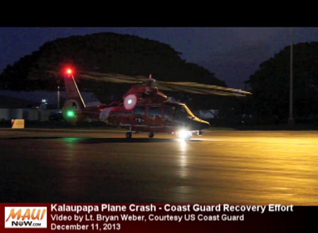 Coast Guard assists in rescue following Kalaupapa plane crash, photo courtesy US Coast Guard Lt. Bryan Weber.