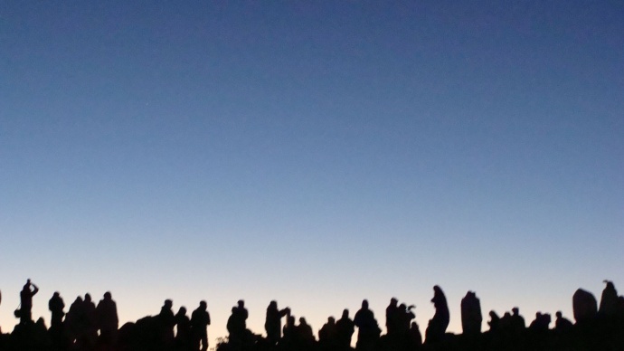 Sky watchers at the summit of Haleakalā. File photo by Wendy Osher.