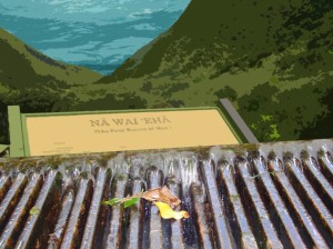 Nā Wai ʻEhā, graphics/montage by Wendy Osher.