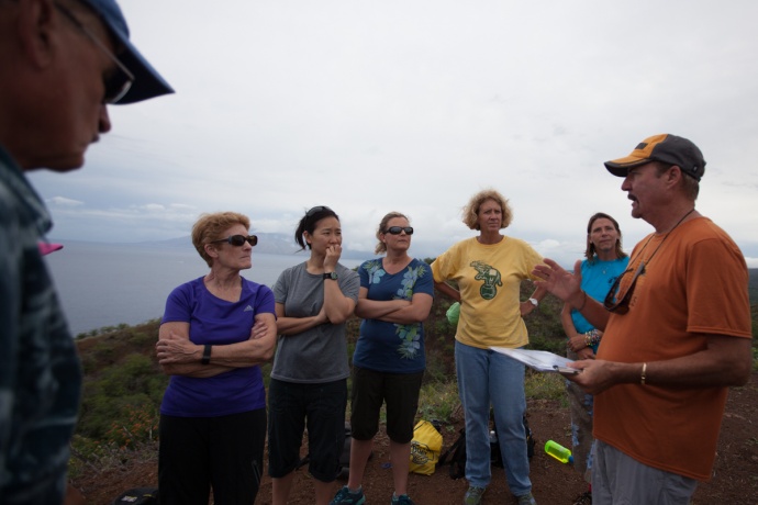 Greg Kaufman speaks to Great Whale Count volunteers. Photo credit: Selket Guzman.