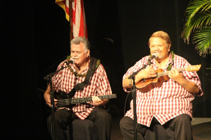 Sheldon Brown & Damien Paiva provided music prior to the Mayor's State of the County Address. Photo by Wendy Osher.