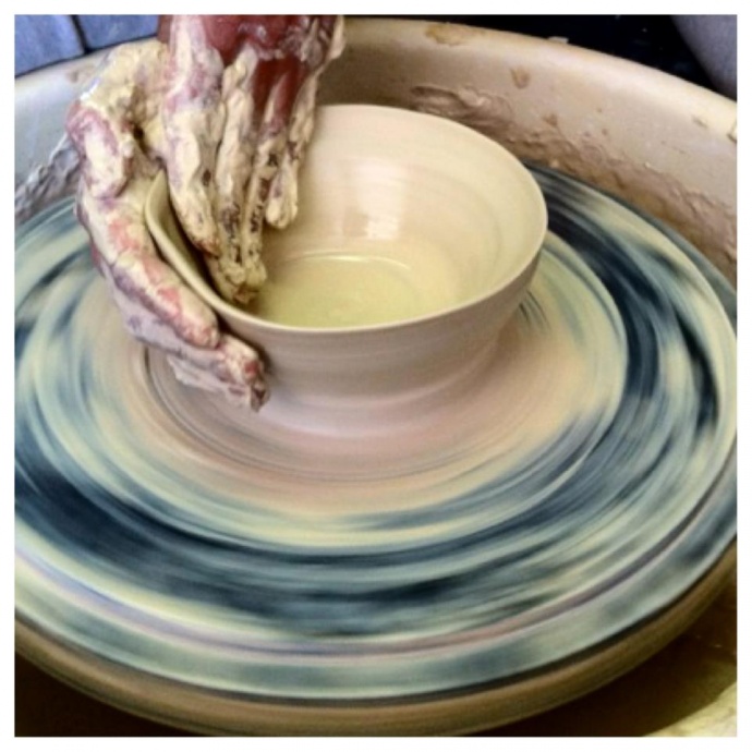 bowl hand empty ceramic