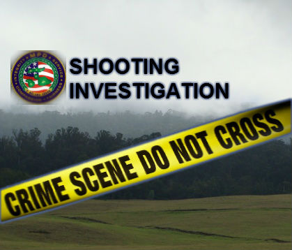 Shooting Investigation at Piʻiholo. Maui Now graphic.