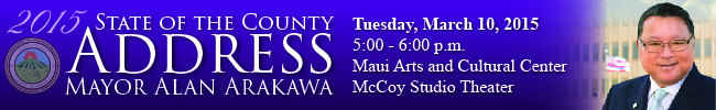 State of the County 2015. Image courtesy County of Maui.