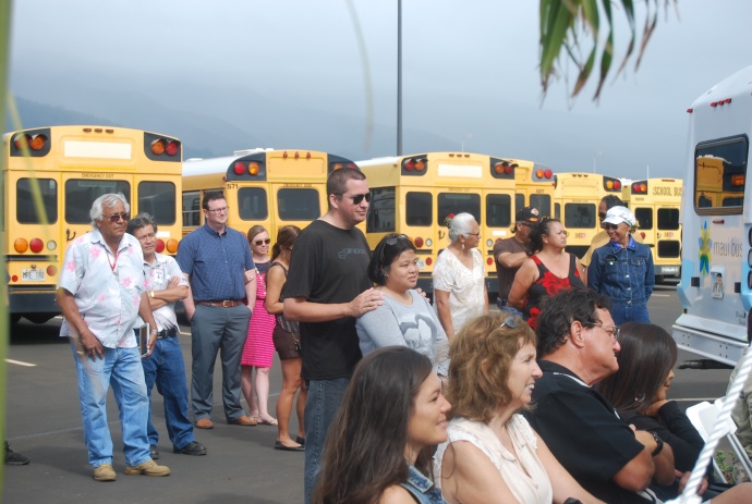 Blessing of new MEO Transportation Facility.  Photo courtesy Maui Economic Opportunity.