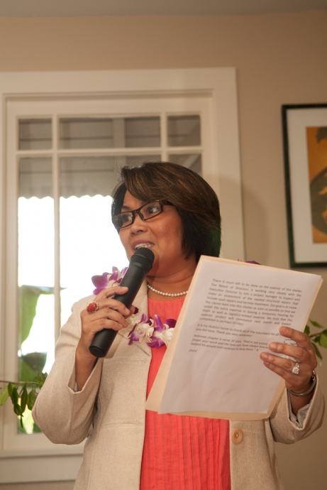 Women Helping Women renovated shelter dedication and blessing, March 31, 2015. Photo by Lisa Villiarimo.