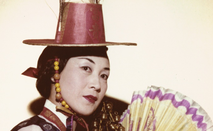 Halla Huhm in shaman 1970s dance costume. Courtesy photo.