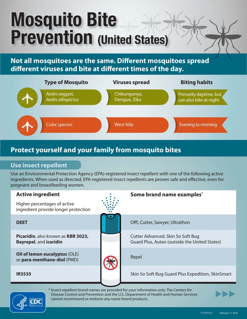 Mosquito bite prevention US. Image credit: US Centers for Disease Control and Prevention.