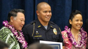 Sgt. Kyle Bishaw-Juario. Maui Police Department, 6th Crisis Intervention Team graduation. Photo by Wendy Osher. (3/11/16)
