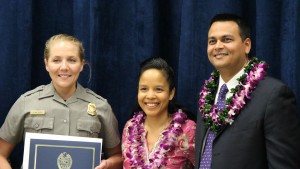 Victoria Van Duzer National Park Service Ranger. Maui Police Department, 6th Crisis Intervention Team graduation. Photo by Wendy Osher. (3/11/16)