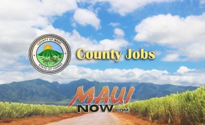 County jobs. Background image of Maui credit: Wendy Osher. 
