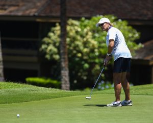 Mimi Orr putts during the 2016 BMW Ultimate Challenge at Kāʻanapali Golf Resort Royal Course. April 30th, 2016. Photo credit: Aric Becker.