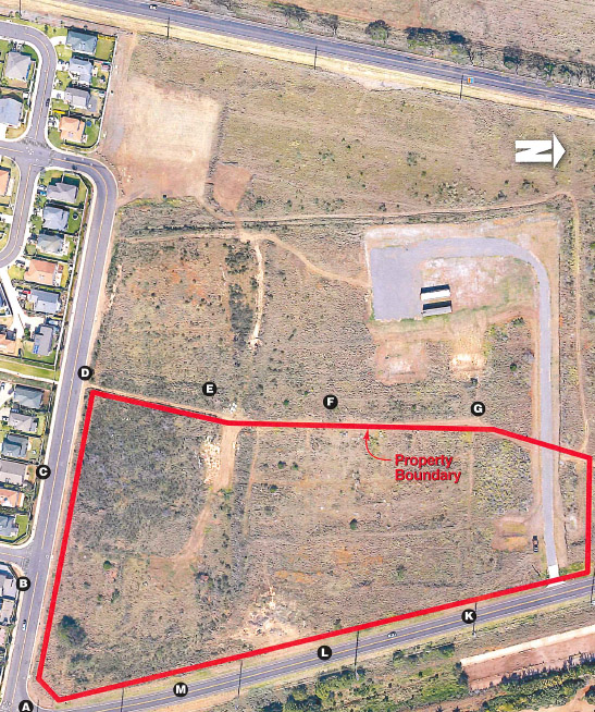 Waiʻale Affordable Housing project site aerial image. Image courtesy Bagoyo Development Consulting Group - Application for Affordable Housing Subdivision.
