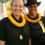 'Ahahui members Momi Kalehuawehe (left) and Elizabeth Morales (right).