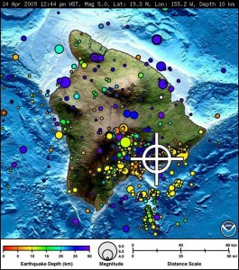 Image Courtesy:  NOAA.  A 5.1 Earthquake rattled the Kilauea area of the Big Island.