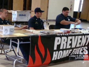 Firefighters with the Maui Fire Prevention Bureau assist contractors, engineers and residents with fire code questions.  Photo by Wendy OSHER.