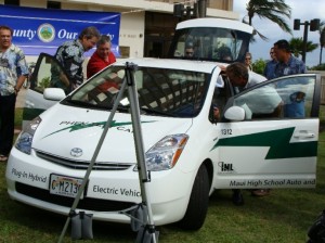 Students in the Maui High School automotive program participated in the conversion.  Students were able to obersve and assist, providing the young technitians with knowlege in the emergeing field of electric vehicle propulsion.
