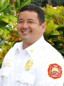 Newly selected Assistant Chief David Thyne fills the post created by the retirement of Support Services A.C. Alan Pascua.  Photo Courtesy: County of Maui.