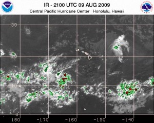 (Click to enlarge image.  Satellite image courtesy NOAA & The National Hurricane Center)