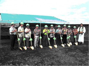 A ground breaking ceremony was held today for a new cargo faciity in Hilo.  Photo Courtesy: Hawaii State Department of Transportation.