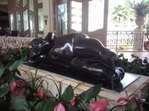 Sculpture by Fernando Botero at Botero Bar