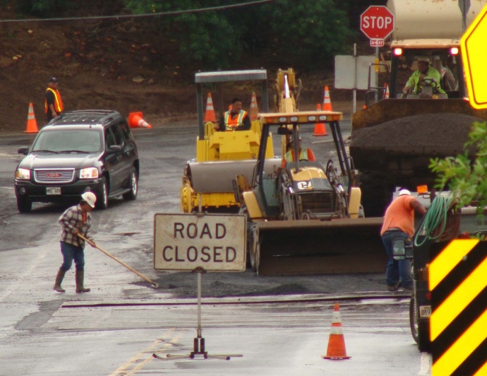 Maui road paving. File photo by Wendy Osher.