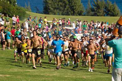 The Kapalua Trail Runs took place a day before the XTERRA World Championship race at Kapalua on Maui. Maui's Paul Hopwood of Makawao finished 2nd in the 10K with a time of 43:33; and Lahaina's Joe Morgan finished 1st in the Hula Grill XTERRA 5K Trail Run, with a time of 21:04. The trail runs came in advance of today's XTERRA World Championships featuring Lance Armstrong, Conrad Stoltz, and other world class athletes. XTERRA Photo.