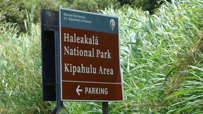 Haleakala National Park, Kīpahulu signage. Photo by Wendy Osher.