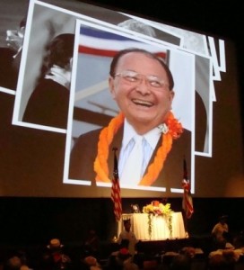 US Sen. Daniel Inouye, Maui memorial service. Photo by Wendy Osher.