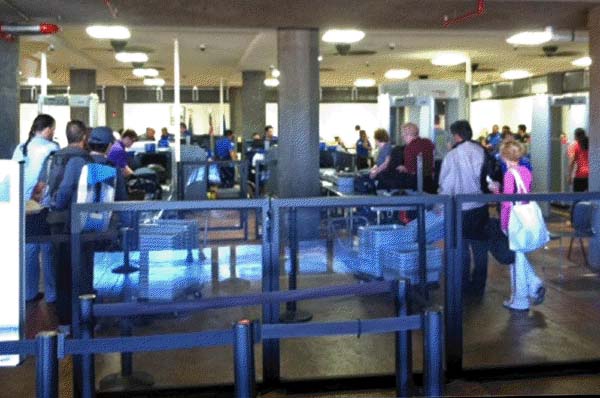 Checkpoint screening area at Kahului airport. File photo courtesy Hawaii DOT.