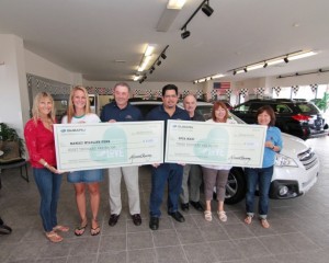 Subaru Hawaii's "Share the Love" sales event raised $11,000 for two Maui non-profits. Courtesy photo.