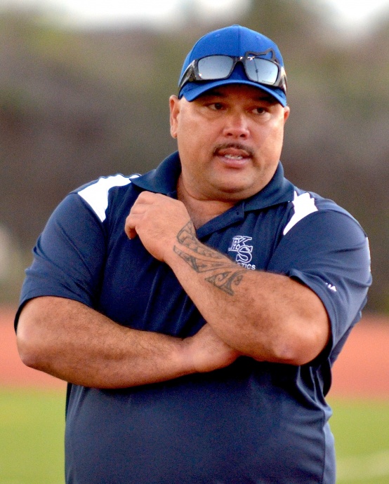 Kamehameha Maui head coach Steven Mau. Photo by Rodney S. Yap.