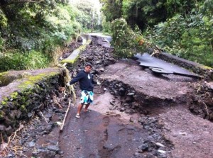 East Maui flood damage March 9, 2012. File photo courtesy Karley Kahalehoe.