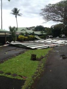 East Maui flood damage, March 9, 2012. File photo courtesy Karley Kahalehoe. 