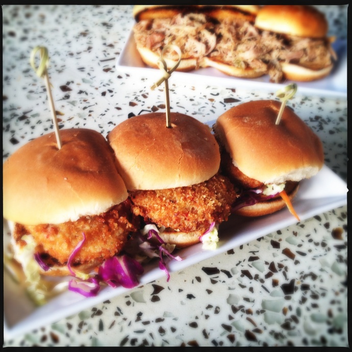 Gannon's Red Bar's Crab Cake sliders, which do not count as a meal in this case. Photo by Vanessa Wolf