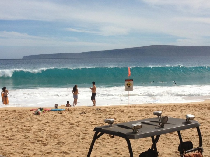 South Maui high surf conditions. Photo courtesy County of Maui.